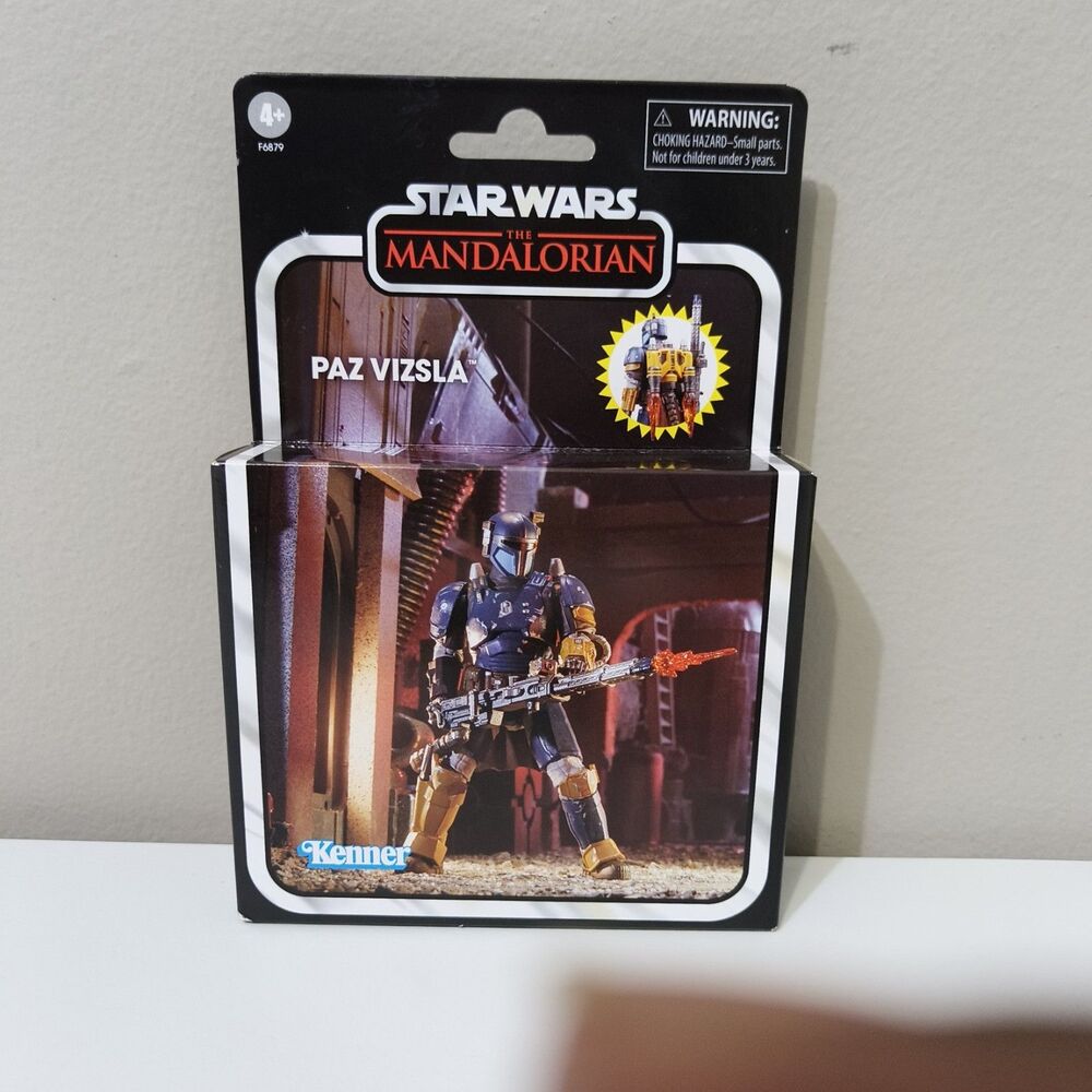 Star Wars the Mandalorian Paz Vizsla Deluxe Collectible Figure, New Sealed